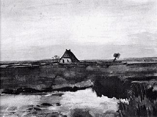 田园景观 Landscape with a Farm (1883; Netherlands                     )，文森特·梵高