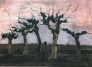 波拉德柳树景观 Landscape with Pollard Willows (1884; Nunen / Nuenen,Netherlands                     )，文森特·梵高