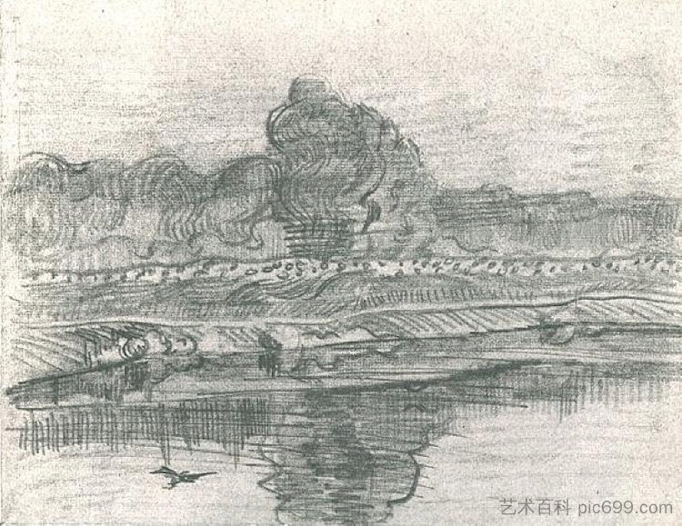 瓦兹的风景 Landscape with the Oise (1890; Auvers-sur-oise,France ),文森特·梵高