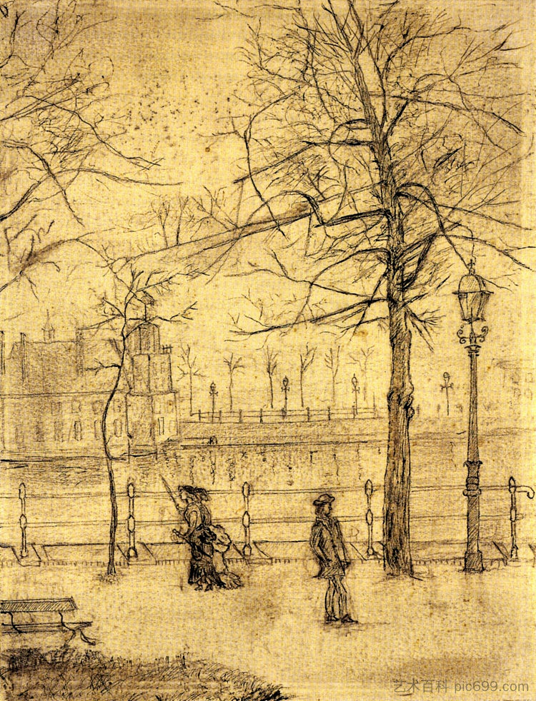 朗格维弗贝格, 海牙 Lange Vijverberg, Hague (1883; Haag / Den Haag / La Haye / The Hague,Netherlands ),文森特·梵高