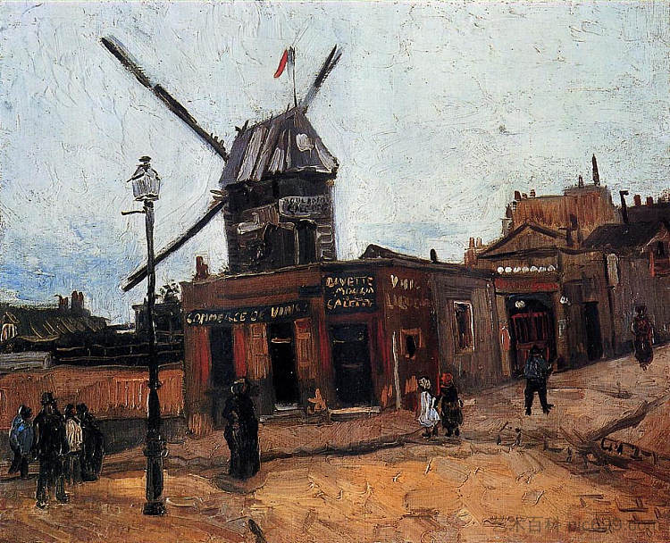 加莱特磨坊 Le Moulin de la Galette (1886; Paris,France ),文森特·梵高