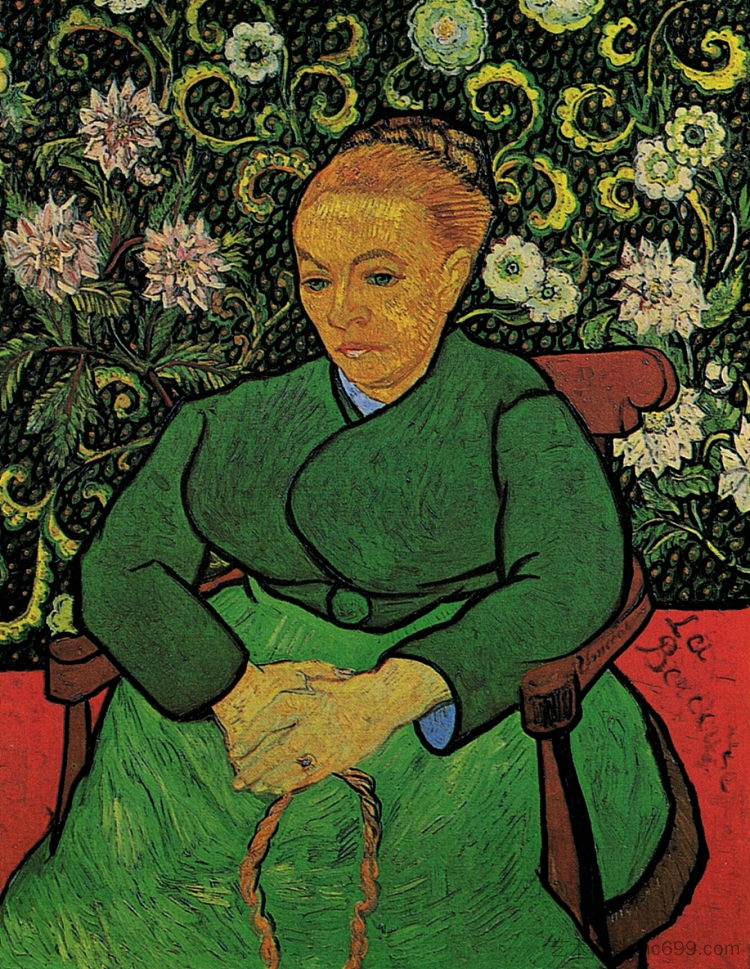 奥古斯丁·鲁林夫人 Madame Augustine Roulin (1889; Arles,Bouches-du-Rhône,France ),文森特·梵高