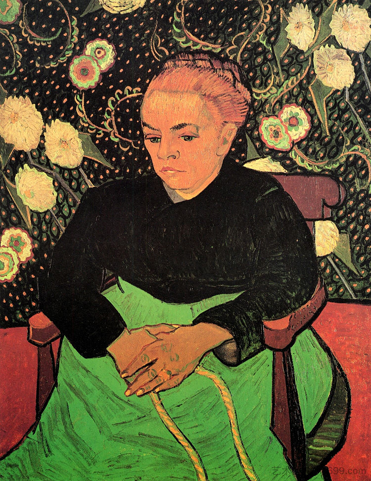 摇篮的柔林夫人（摇篮曲） Madame Roulin Rocking the Cradle (A lullaby) (1889; Arles,Bouches-du-Rhône,France  )，文森特·梵高