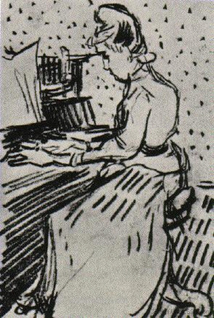 钢琴上的加歇小姐 Mademoiselle Gachet at the Piano (1890; Auvers-sur-oise,France  )，文森特·梵高