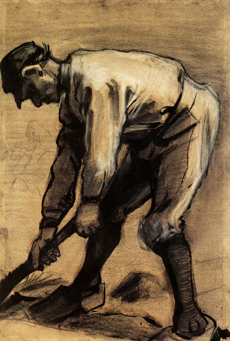 人类破坏土壤 Man Breaking Up the Soil (1883; Haag / Den Haag / La Haye / The Hague,Netherlands  )，文森特·梵高