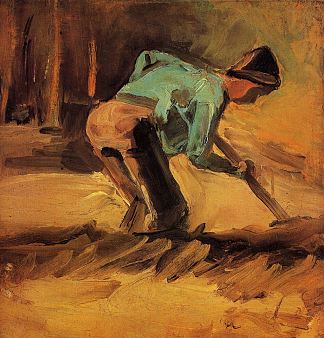 拿着棍子或铁锹弯腰的男人 Man Stooping with Stick or Spade (1882; Haag / Den Haag / La Haye / The Hague,Netherlands                     )，文森特·梵高