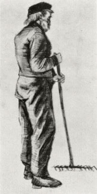 拿耙子的人 Man with Rake (1883; Haag / Den Haag / La Haye / The Hague,Netherlands                     )，文森特·梵高