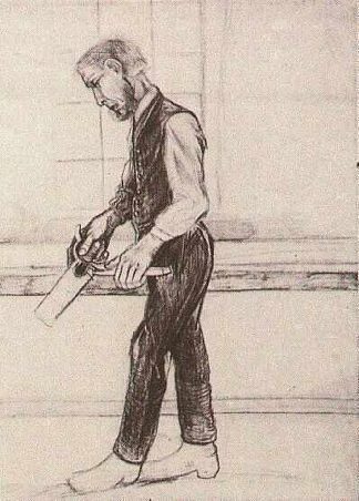 拿锯子的人 Man with Saw (1881; Netherlands                     )，文森特·梵高