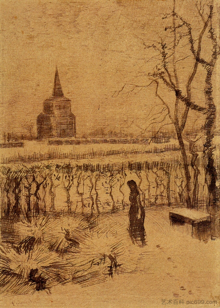 忧郁的 Melancholy (1883; Nunen / Nuenen,Netherlands  )，文森特·梵高