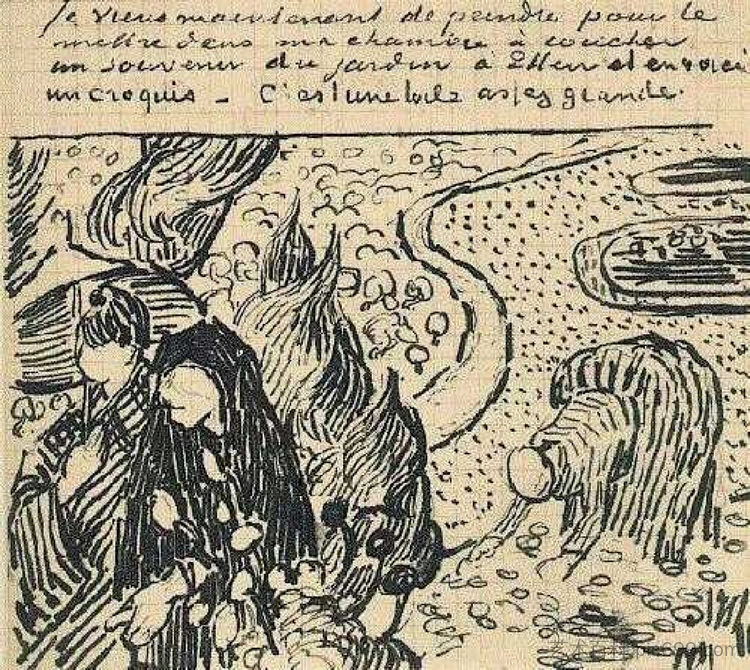 埃顿花园的记忆 Memory of the Garden at Etten (1888; Arles,Bouches-du-Rhône,France ),文森特·梵高