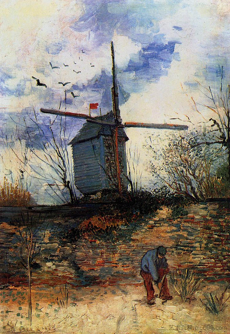 加莱特磨坊 Moulin de la Galette (1886; Paris,France ),文森特·梵高