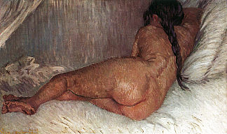 裸体女人斜倚，从后面看 Nude Woman Reclining, Seen from the Back (1887; Paris,France                     )，文森特·梵高