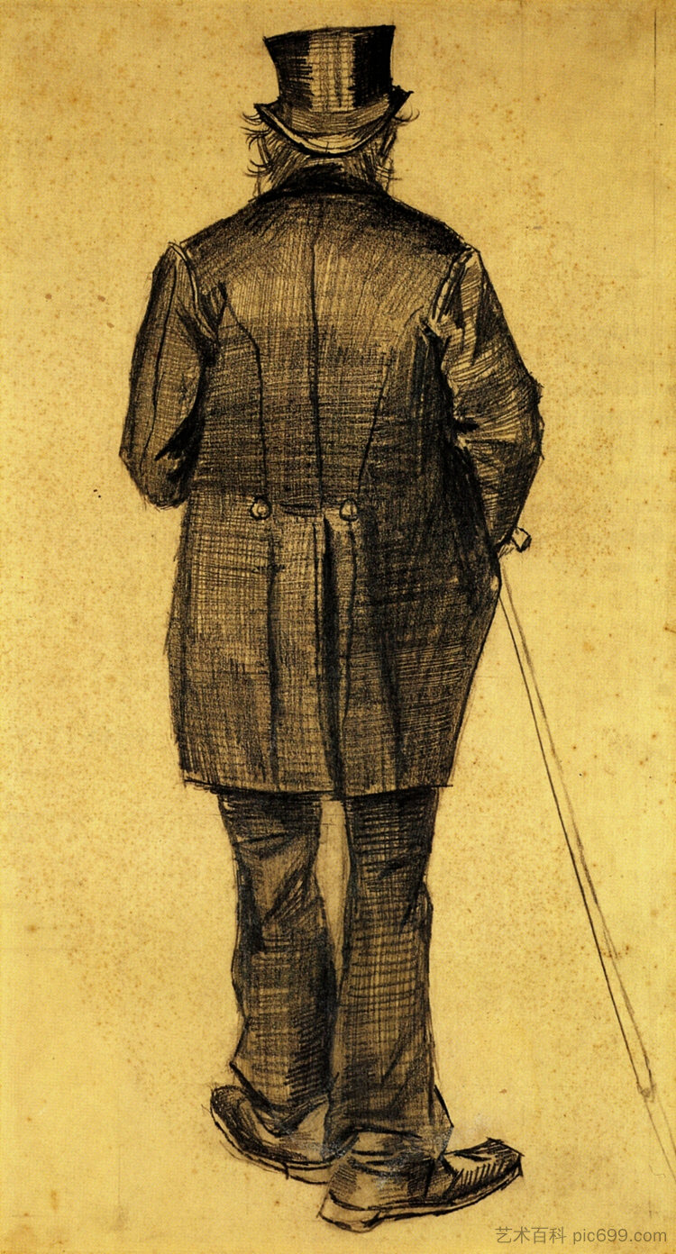 穿燕尾服的老人 Old Man in a Tail-coat (1882; Haag / Den Haag / La Haye / The Hague,Netherlands  )，文森特·梵高