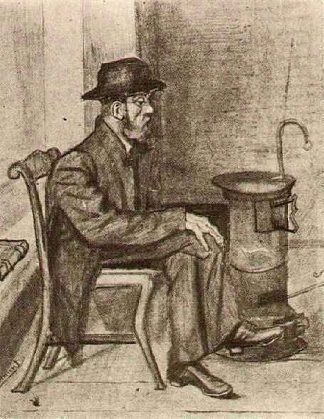 老人取暖 Old Man Warming Himself (1881; Netherlands                     )，文森特·梵高