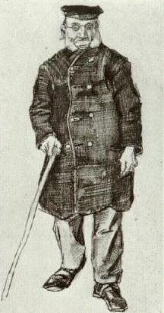 戴着警帽和棍子的孤儿 Orphan Man with Cap and Stick (1882; Haag / Den Haag / La Haye / The Hague,Netherlands                     )，文森特·梵高