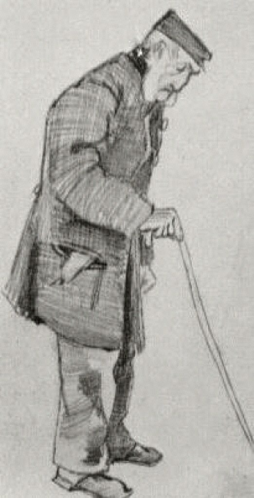 Orphan Man with Cap and Walking Stick Orphan Man with Cap and Walking Stick (1882; Haag / Den Haag / La Haye / The Hague,Netherlands  )，文森特·梵高