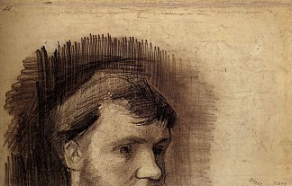 安东·范·拉帕德肖像的一部分 Part of a Portrait of Anthon van Rappard (1884; Nunen / Nuenen,Netherlands                     )，文森特·梵高