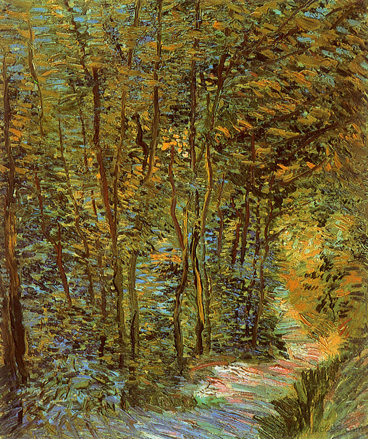 树林中的小径 Path in the Woods (1887; Paris,France  )，文森特·梵高