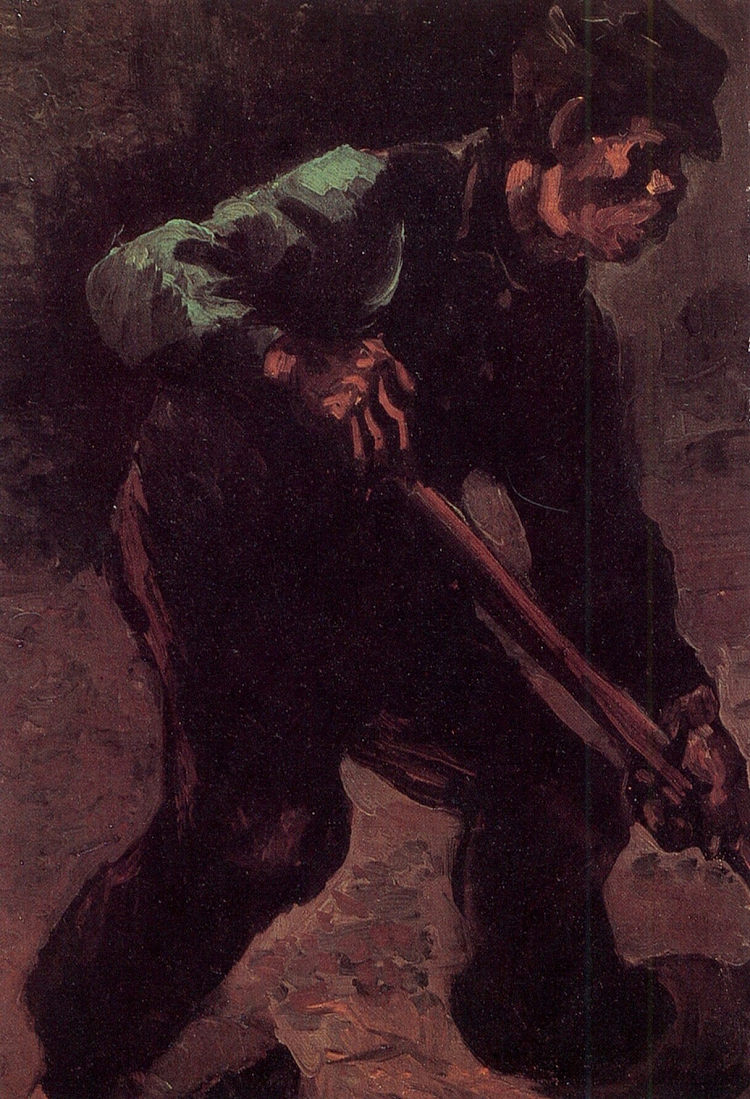 Peasant Digging Peasant Digging (1885; Nunen / Nuenen,Netherlands  )，文森特·梵高