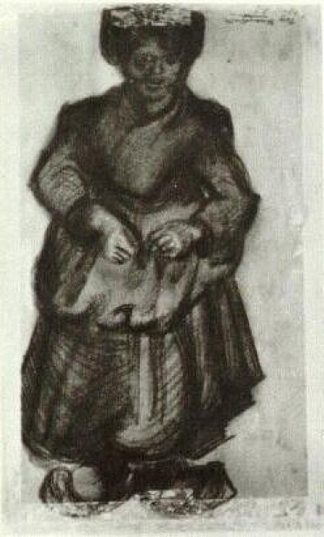 农妇 Peasant Woman (1885; Nunen / Nuenen,Netherlands                     )，文森特·梵高