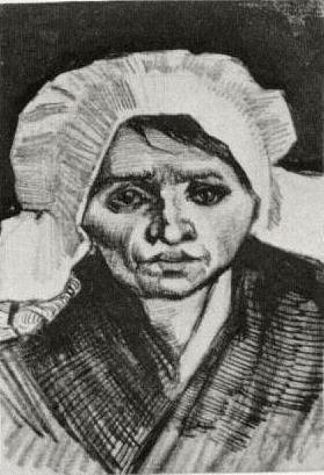 Peasant Woman, Head Peasant Woman, Head (c.1884; Nunen / Nuenen,Netherlands                     )，文森特·梵高