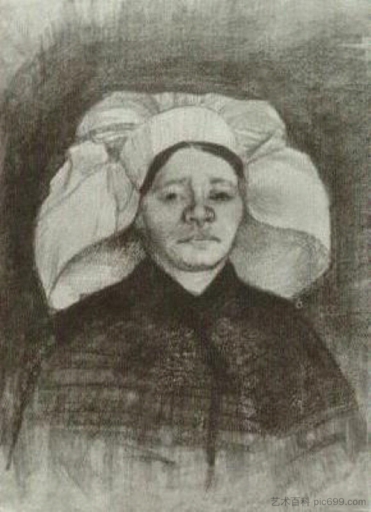 农妇，首领 Peasant Woman, Head (1884; Nunen / Nuenen,Netherlands  )，文森特·梵高