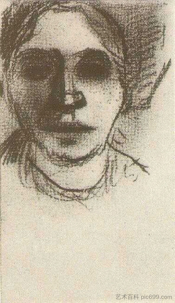 农妇，首领 Peasant Woman, Head (1885; Nunen / Nuenen,Netherlands  )，文森特·梵高