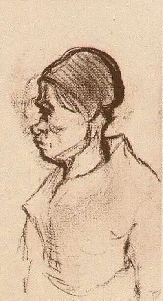 农妇，首领 Peasant Woman, Head (c.1884; Nunen / Nuenen,Netherlands                     )，文森特·梵高