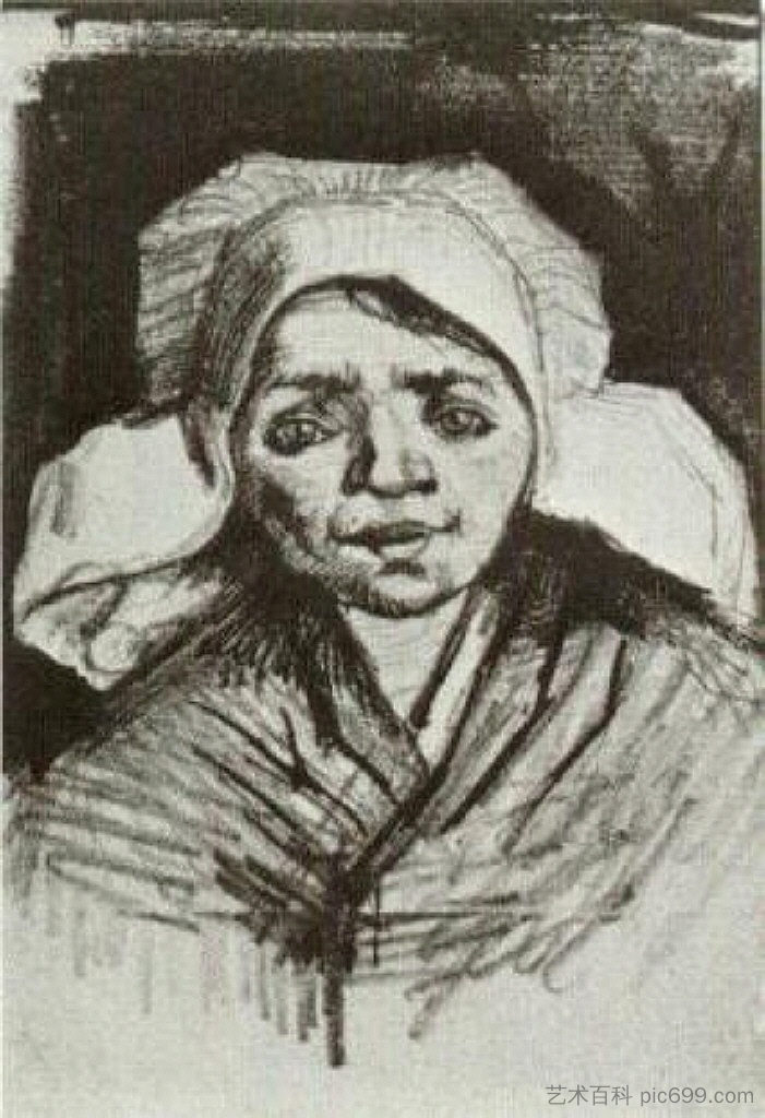 农妇,首领 Peasant Woman, Head (c.1884; Nunen / Nuenen,Netherlands ),文森特·梵高