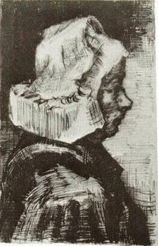 农妇，首领 Peasant Woman, Head (c.1884; Nunen / Nuenen,Netherlands                     )，文森特·梵高