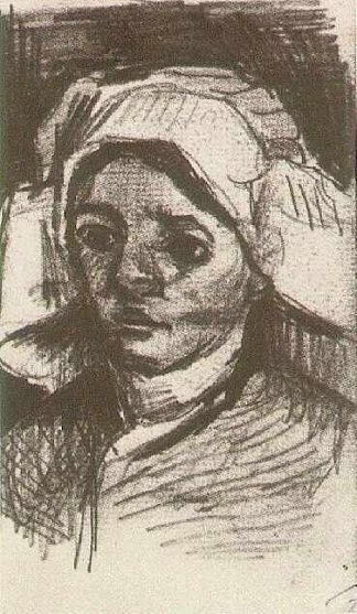 农妇，首领 Peasant Woman, Head (c.1884; Nunen / Nuenen,Netherlands                     )，文森特·梵高