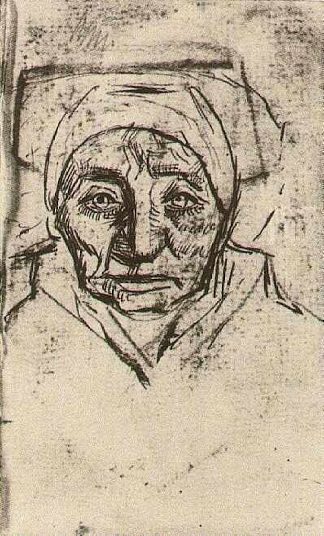 农妇，头 Peasant Woman, Head (1885)，文森特·梵高