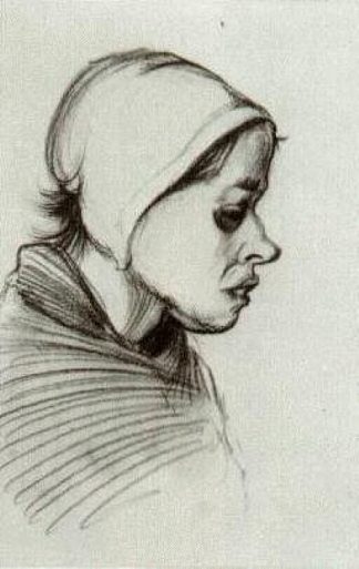 Peasant Woman, Head Peasant Woman, Head (c.1884; Nunen / Nuenen,Netherlands                     )，文森特·梵高
