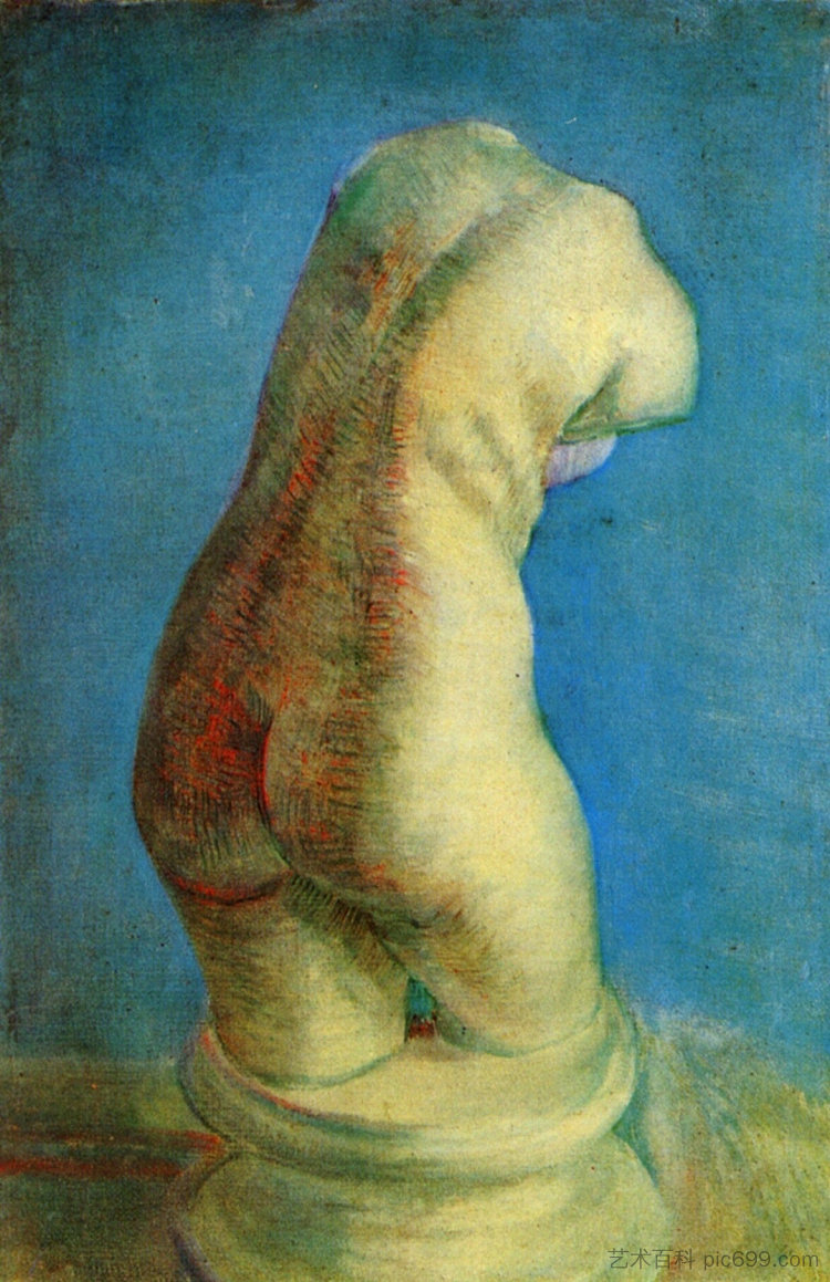 女性躯干的石膏小雕像 Plaster Statuette of a Female Torso (1886; Paris,France  )，文森特·梵高