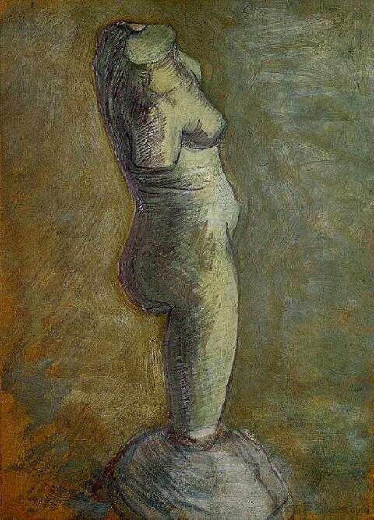 女性躯干的石膏小雕像 Plaster Statuette of a Female Torso (1886; Paris,France ),文森特·梵高