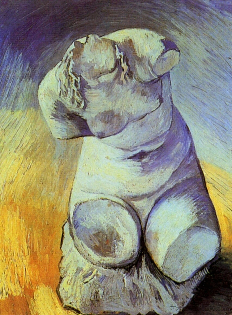 女性躯干的石膏小雕像 Plaster Statuette of a Female Torso (1887; Paris,France ),文森特·梵高