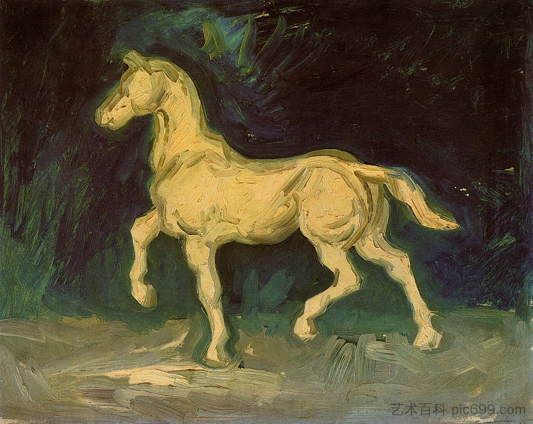 马的石膏小雕像 Plaster Statuette of a Horse (1886; Paris,France  )，文森特·梵高