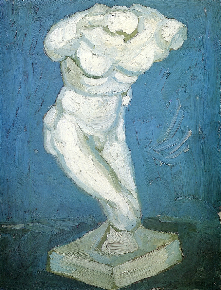 石膏男性躯干雕像 Plaster Statuette of a Male Torso (1886),文森特·梵高