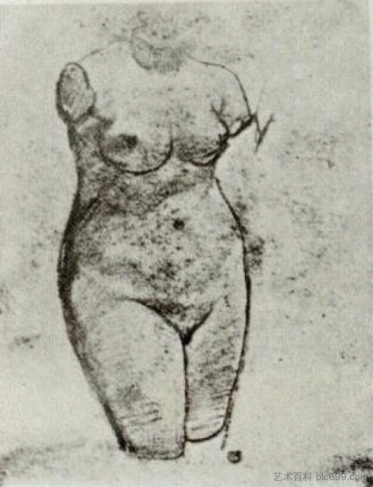 一个女人的石膏躯干 Plaster Torso of a Woman (1886; Antwerp,Belgium  )，文森特·梵高