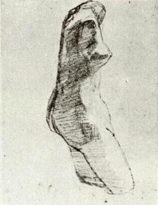 一个女人的石膏躯干，从侧面看 Plaster Torso of a Woman, Seen from the Side (1886; Antwerp,Belgium                     )，文森特·梵高