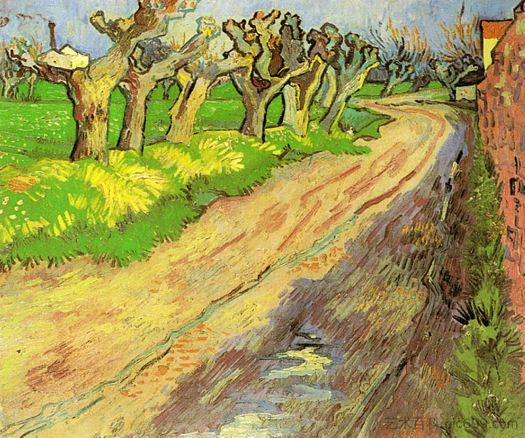 波拉德·柳树 Pollard Willows (1889; Saint-rémy-de-provence,France  )，文森特·梵高