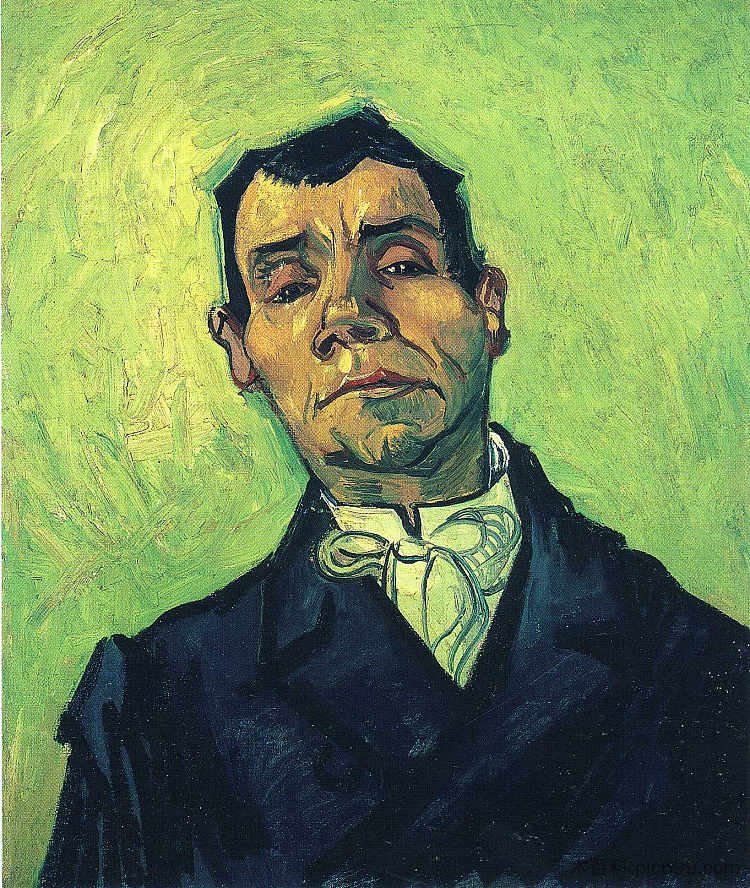 一个男人的肖像 Portrait of a Man (1888; Arles,Bouches-du-Rhône,France  )，文森特·梵高