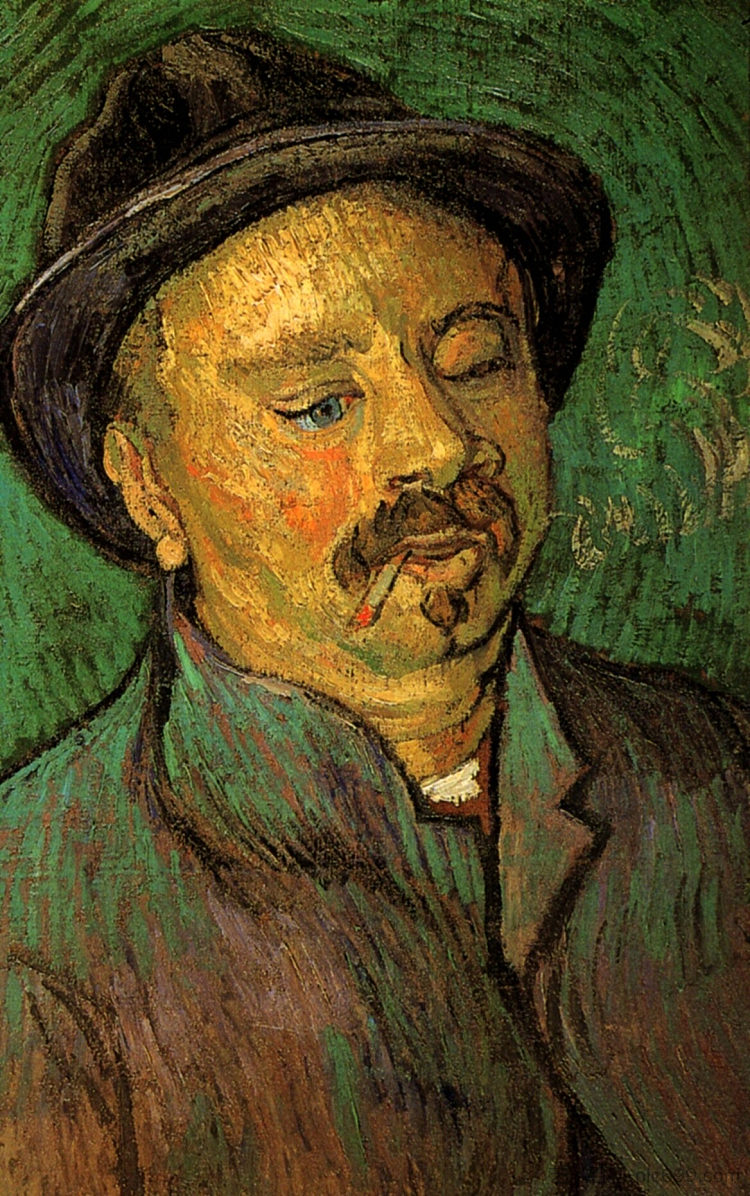 独眼男人的肖像 Portrait of a One-Eyed Man (1888; Arles,Bouches-du-Rhône,France  )，文森特·梵高