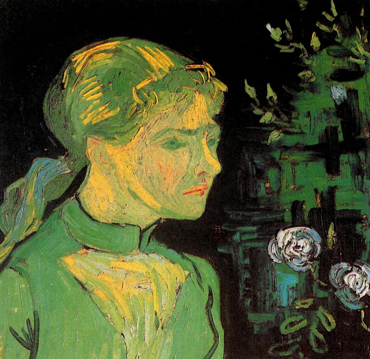 艾德琳·拉沃的肖像 Portrait of Adeline Ravoux (1890; Auvers-sur-oise,France ),文森特·梵高
