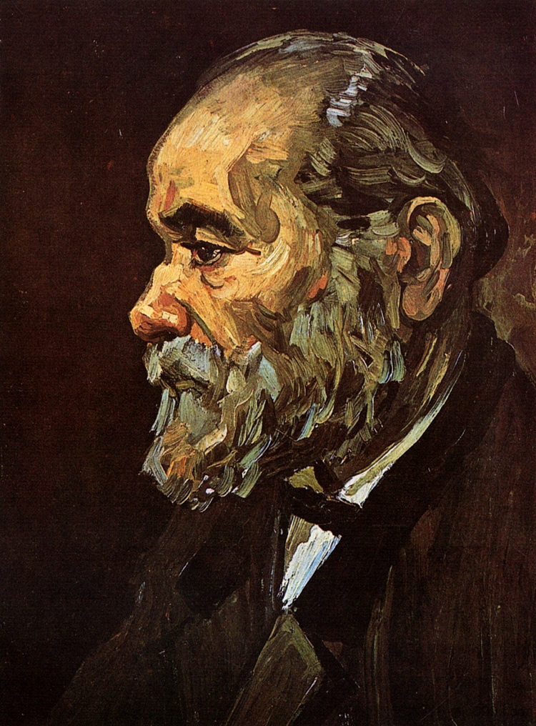 一个有胡子的老人的画像 Portrait of an Old Man with Beard (1885; Antwerp,Belgium  )，文森特·梵高