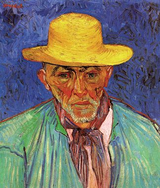 耐心埃斯卡利尔的肖像，普罗旺斯的牧羊人 Portrait of Patience Escalier, Shepherd in Provence (1888; Arles,Bouches-du-Rhône,France                     )，文森特·梵高