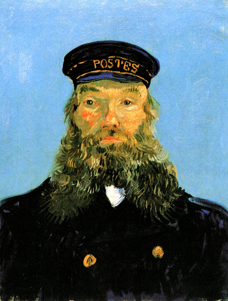 邮差鲁林画像 Portrait of Postman Roulin (1888; Arles,Bouches-du-Rhône,France  )，文森特·梵高