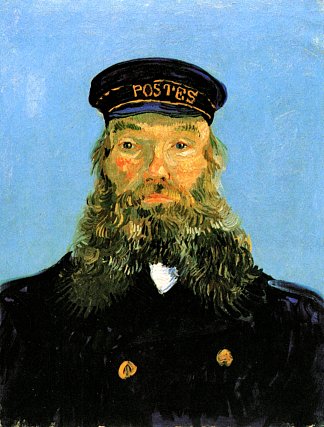 邮差鲁林画像 Portrait of Postman Roulin (1888; Arles,Bouches-du-Rhône,France                     )，文森特·梵高