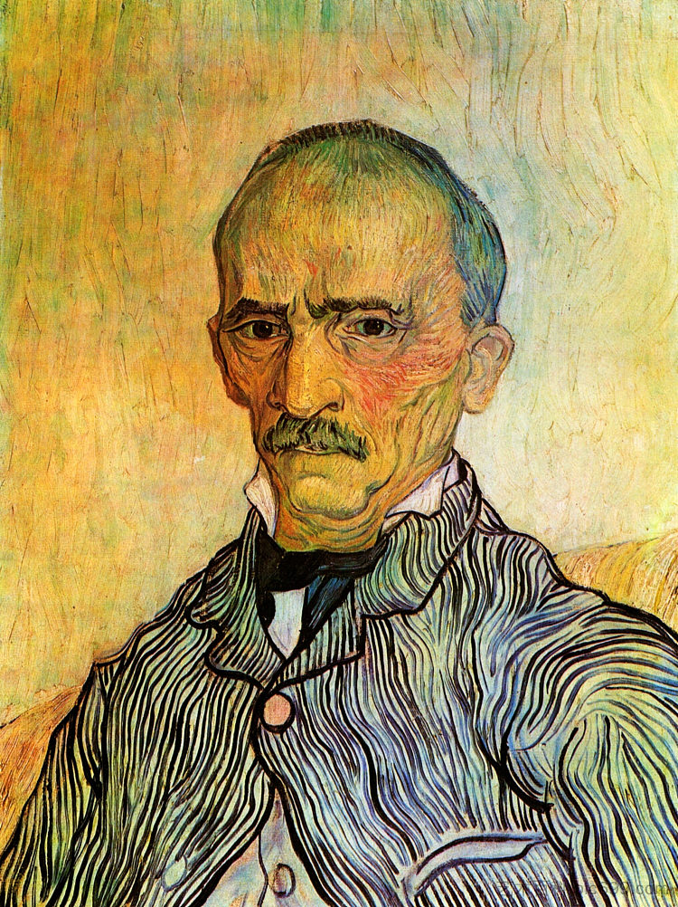 圣保罗医院服务员特拉布克的肖像 Portrait of Trabuc, an Attendant at Saint-Paul Hospital (1889; Saint-rémy-de-provence,France ),文森特·梵高
