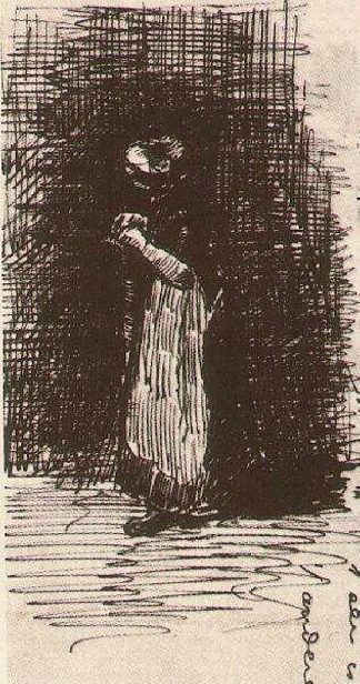 斯海弗宁恩站着的女人 Scheveningen Woman Standing (1881; Netherlands                     )，文森特·梵高